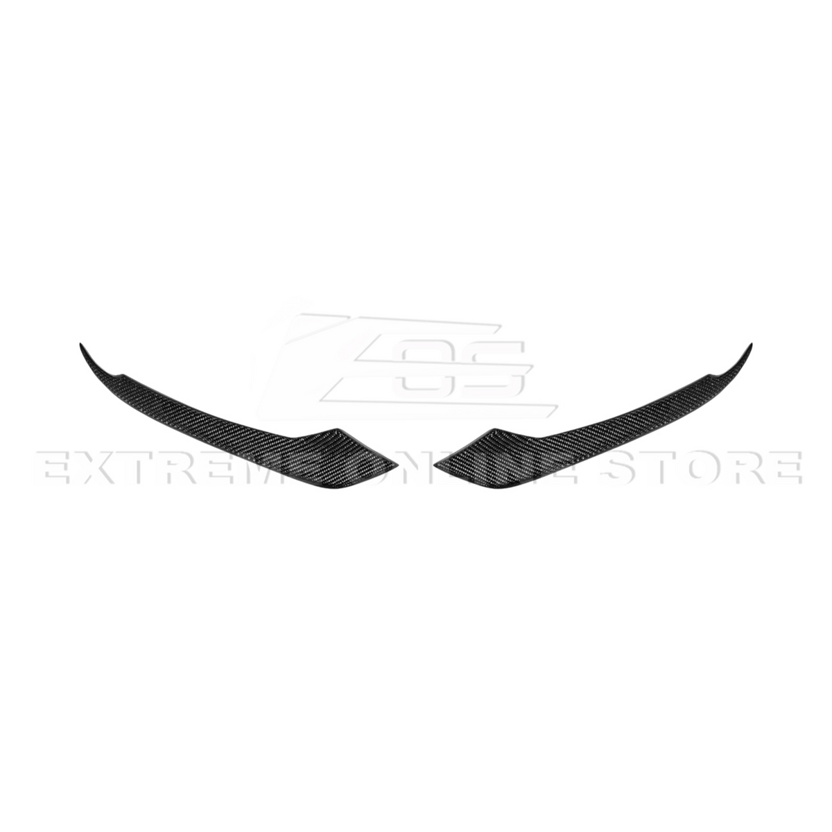 2015-17 Ford Mustang DRY CARBON FIBER Front Bumper Fog Light Eyebrow Trim Pair image 21