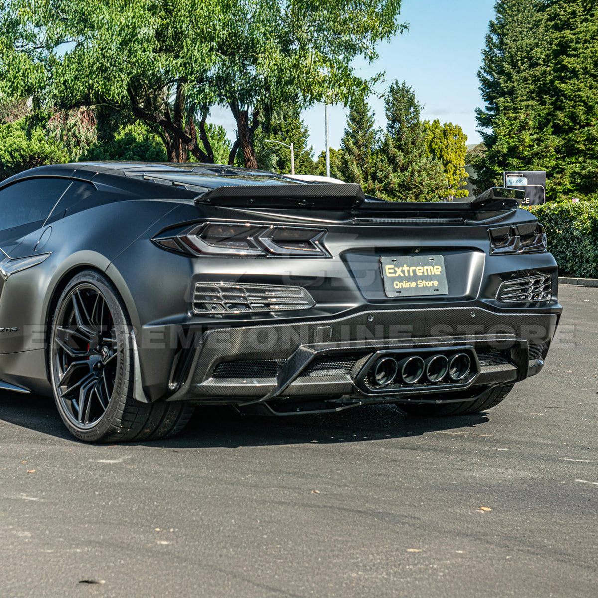 Corvette C8 Z06 DRY CARBON FIBER Wicker-bill Extension Winglets image 9