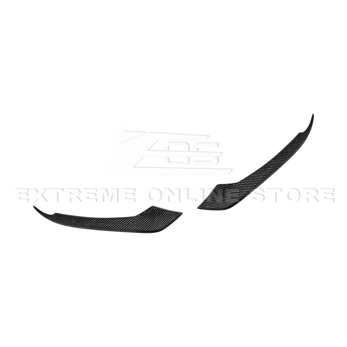 2015-17 Ford Mustang DRY CARBON FIBER Front Bumper Fog Light Eyebrow Trim Pair image 22