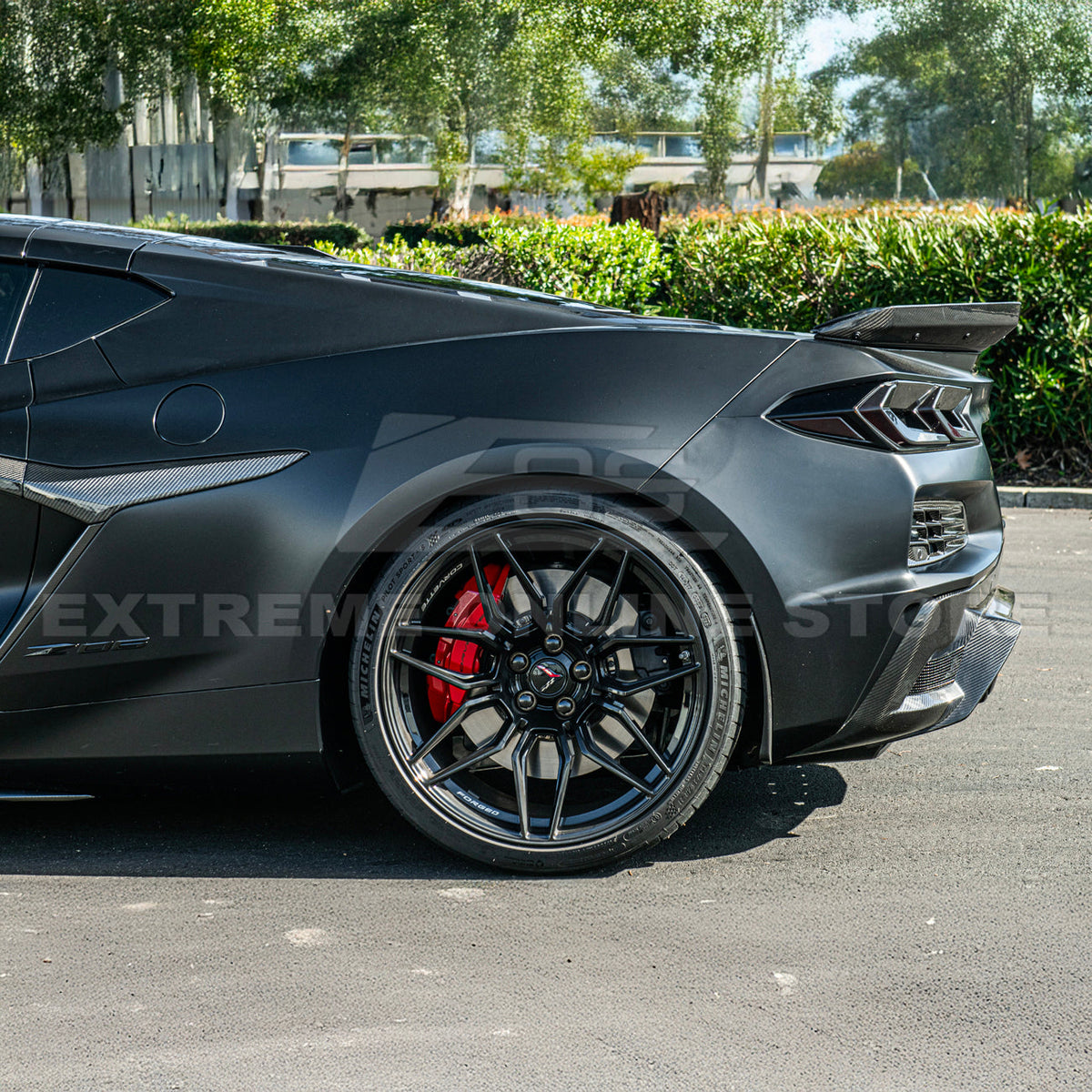 Corvette C8 Z06 DRY CARBON FIBER Wicker-bill Extension Winglets image 12