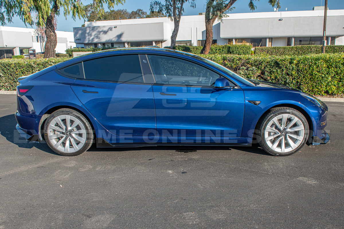 2017-23 Tesla Model 3 Track Side Skirts Rocker Panel image 4