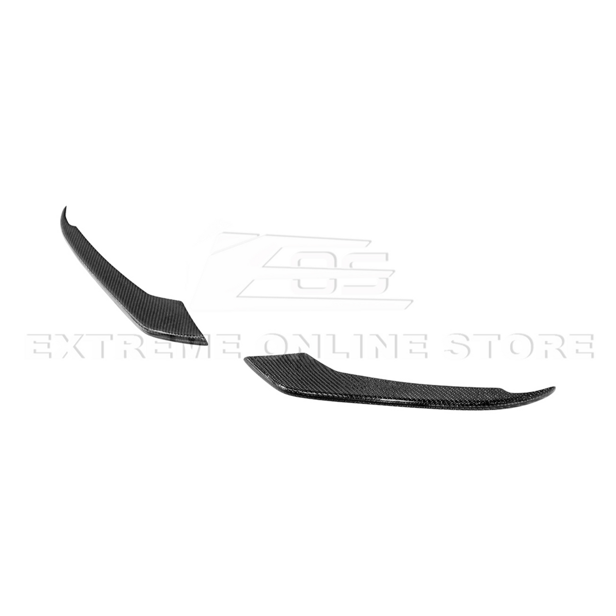 2015-17 Ford Mustang DRY CARBON FIBER Front Bumper Fog Light Eyebrow Trim Pair image 23