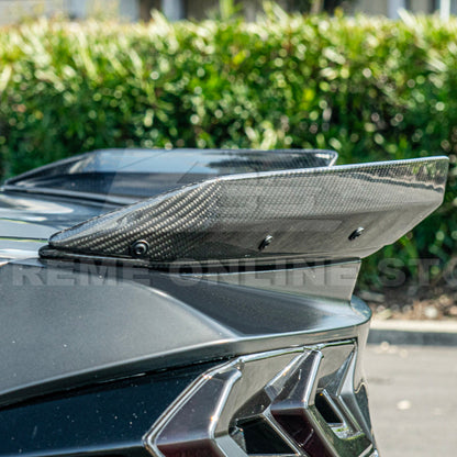 Corvette C8 Z06 DRY CARBON FIBER Wicker-bill Extension Winglets image 14