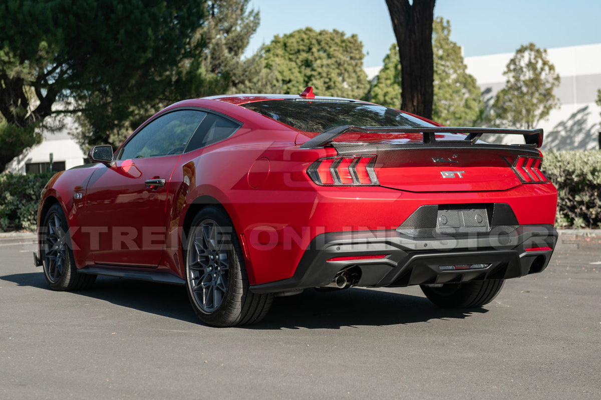 2024+ Ford Mustang Rear Finned Dry Carbon Fiber Bumper Diffuser image 15