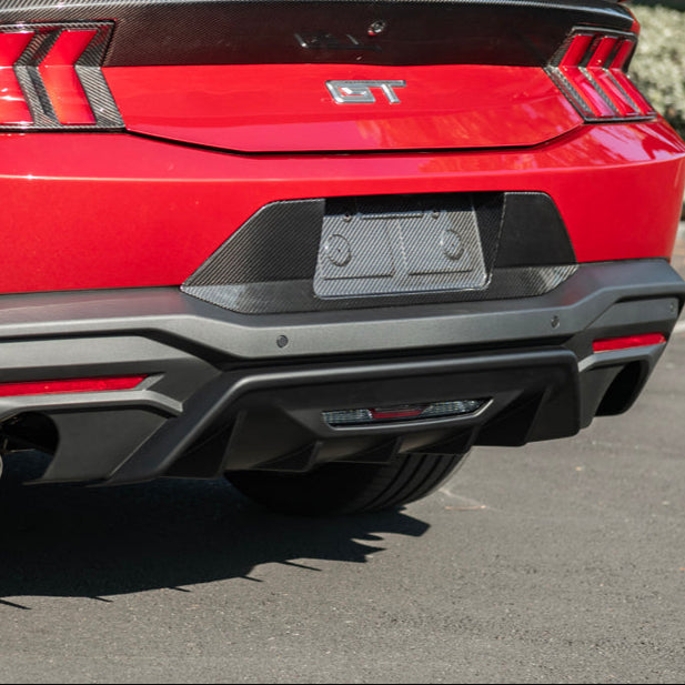 2024+ Ford Mustang Rear Finned Dry Carbon Fiber Bumper Diffuser image 13
