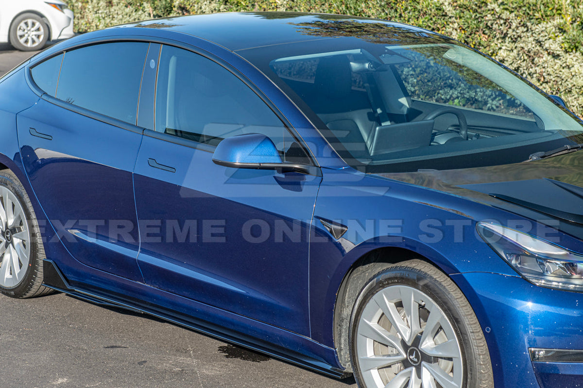 2017-23 Tesla Model 3 Track Side Skirts Rocker Panel image 5