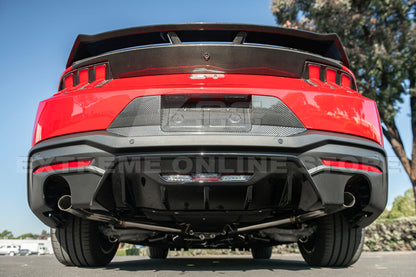 2024+ Ford Mustang Rear Finned Dry Carbon Fiber Bumper Diffuser image 21