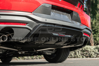 2024+ Ford Mustang Rear Finned Dry Carbon Fiber Bumper Diffuser image 22