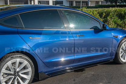 2017-23 Tesla Model 3 Track Side Skirts Rocker Panel image 6