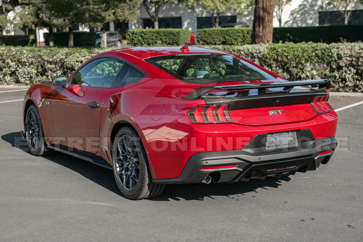 2024+ Ford Mustang Rear Finned Dry Carbon Fiber Bumper Diffuser image 24