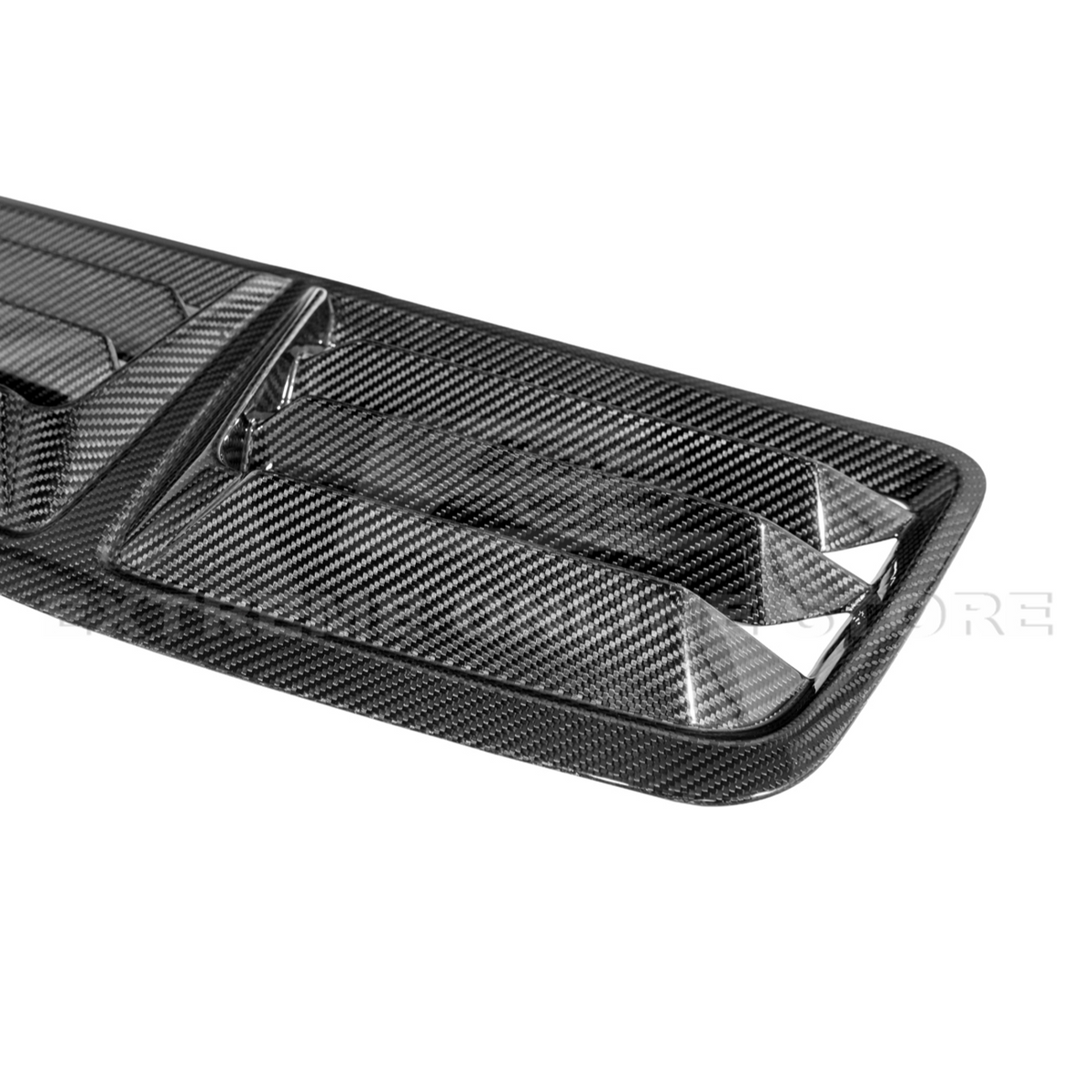 2024-Up Ford Mustang DRY CARBON FIBER Front Upper Hood Vent Insert Cover image 21