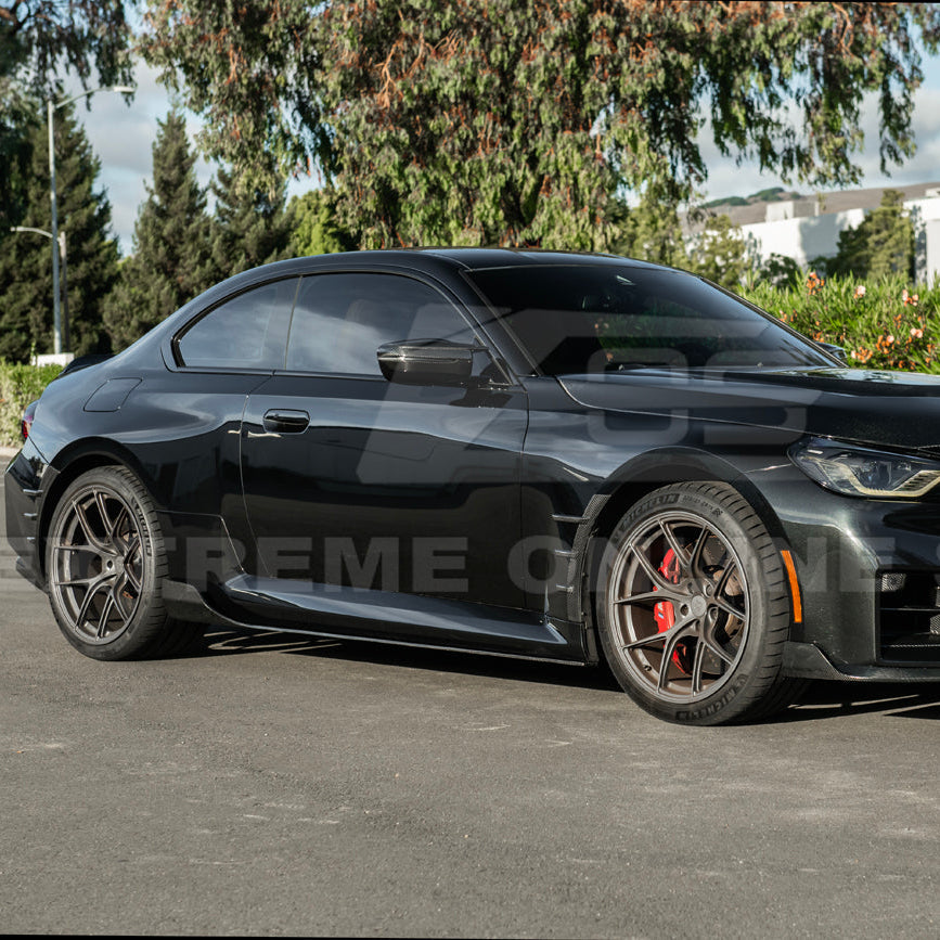 2023-Up BMW G87 M2 | TR Style Dry CARBON FIBER Side Skirts Rocker Panel Extension image 6