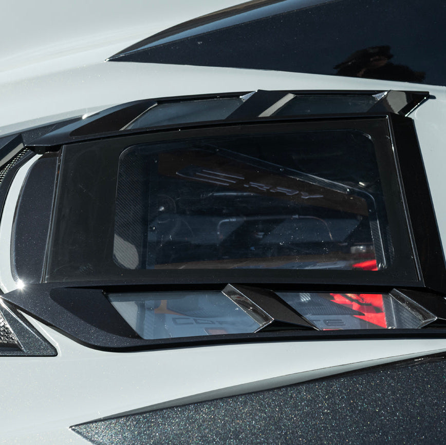 2020-Up Corvette C8 Convertible Rear Hatch Upper HTC Tonneau Window Inserts image 15