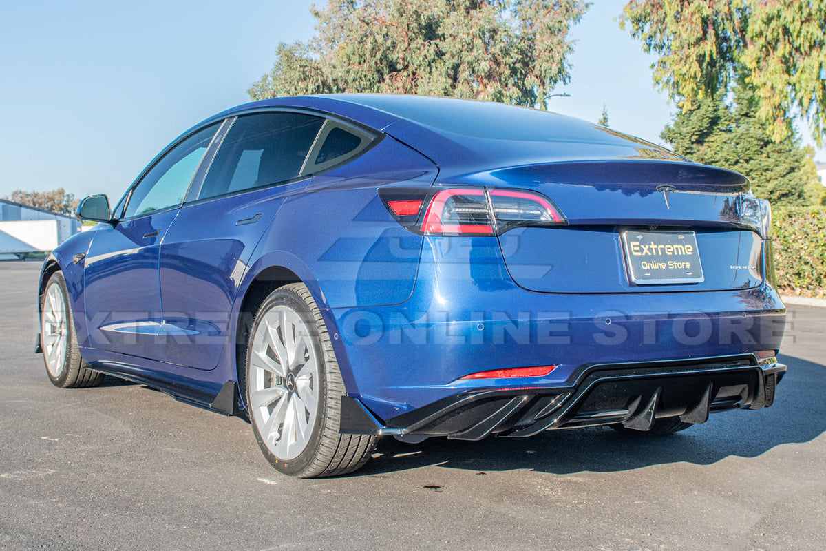 2017-23 Tesla Model 3 Performance Rear Bumper Diffuser image 5