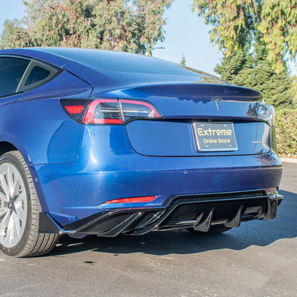 2017-23 Tesla Model 3 Performance Rear Bumper Diffuser image 2