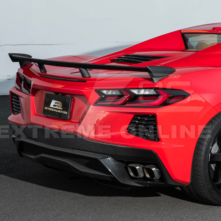 2020-Up Corvette C8 Z51 Facelifted Rear Trunk High Wing Spoiler image 10
