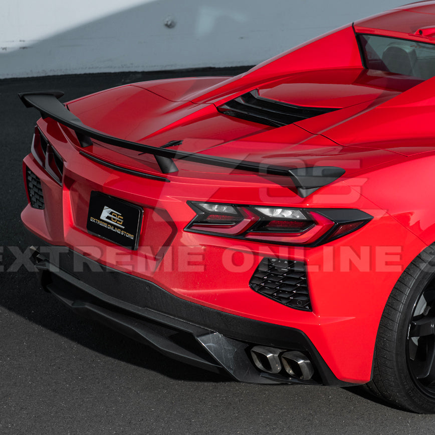2020-Up Corvette C8 Z51 Facelifted Rear Trunk High Wing Spoiler image 11