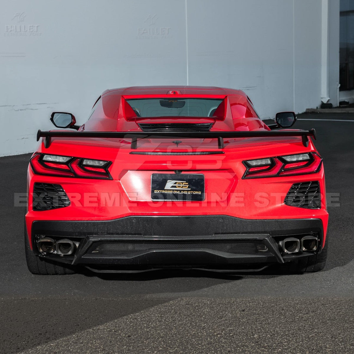 2020-Up Corvette C8 Z51 Facelifted Rear Trunk High Wing Spoiler image 5