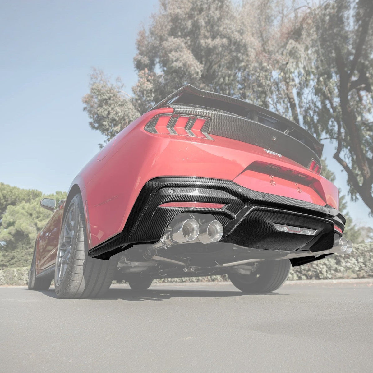 2024+ Ford Mustang GT Style Dry Carbon Fiber Rear Bumper Diffuser image 24
