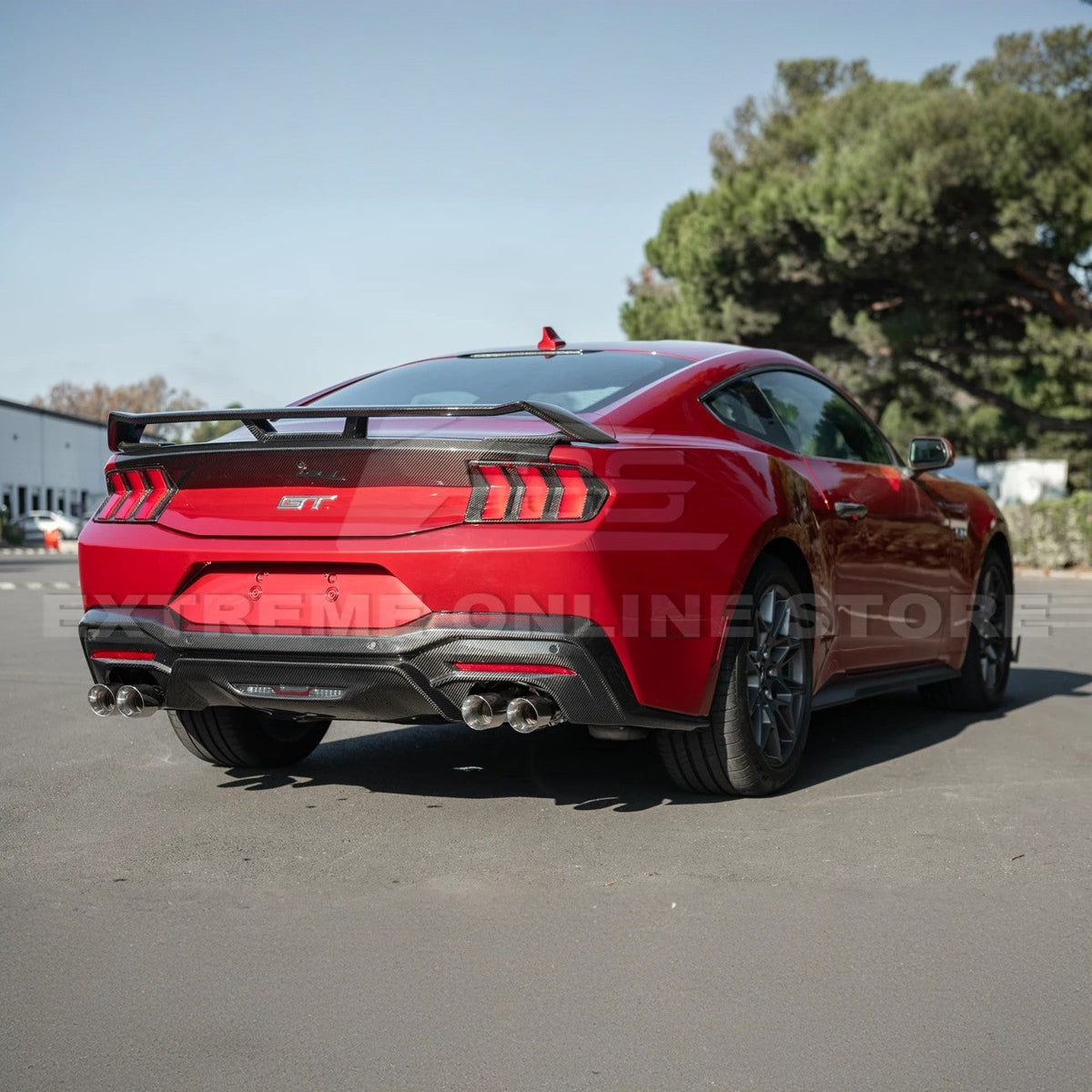 2024+ Ford Mustang GT Style Dry Carbon Fiber Rear Bumper Diffuser image 28