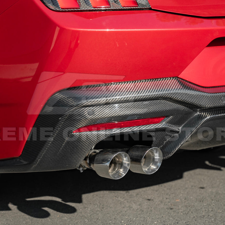 2024+ Ford Mustang GT Style Dry Carbon Fiber Rear Bumper Diffuser image 33