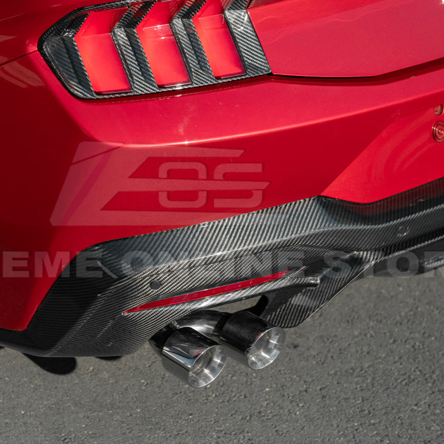 2024+ Ford Mustang GT Style Dry Carbon Fiber Rear Bumper Diffuser image 34