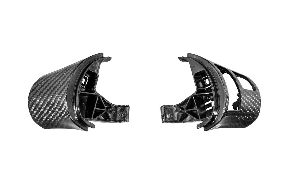 Corvette C6 Dry Carbon Fiber Steering Wheel Button Control Bezel Covers image 12