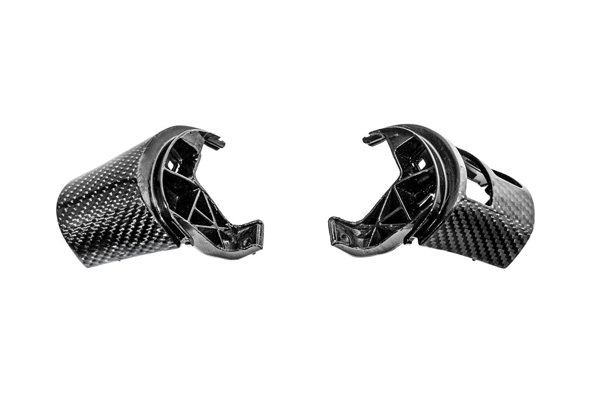 Corvette C6 Dry Carbon Fiber Steering Wheel Button Control Bezel Covers image 13