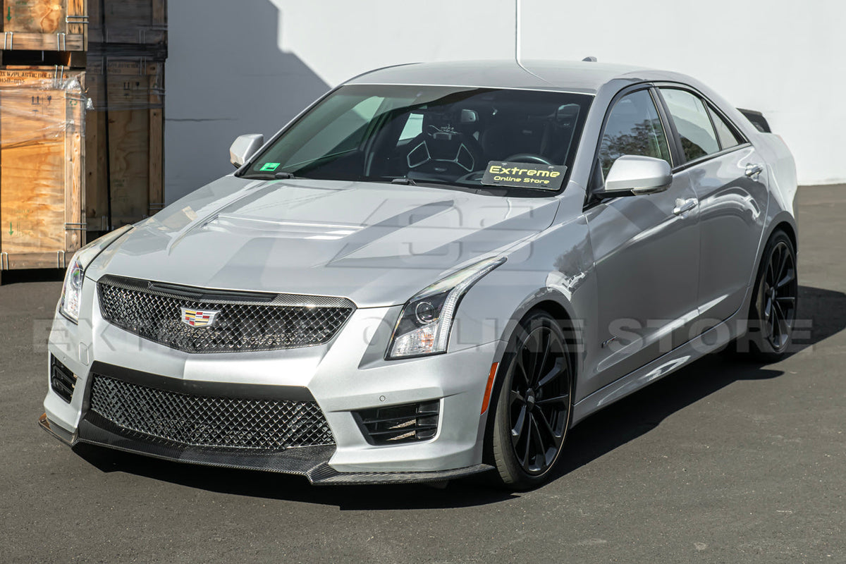 2016-19 Cadillac ATS-V Track Package Dry carbon Fiber Front Lip Side Wheel Arch image 17