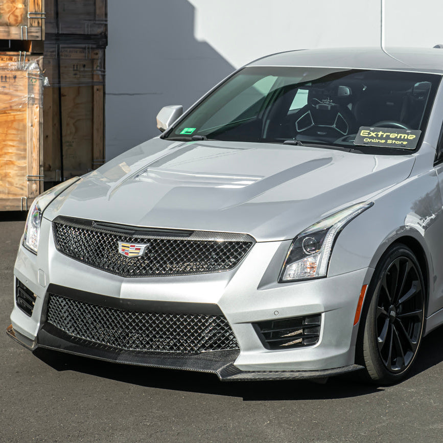 2016-19 Cadillac ATS-V Track Package Dry carbon Fiber Front Lip Side Wheel Arch image 15