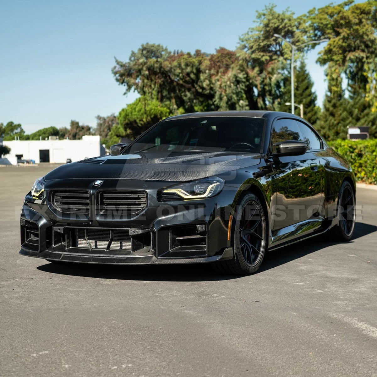 2023-Up BMW G87 M2 | TR Style 3PCS Dry Carbon Fiber Front Bumper Splitter Lip image 4