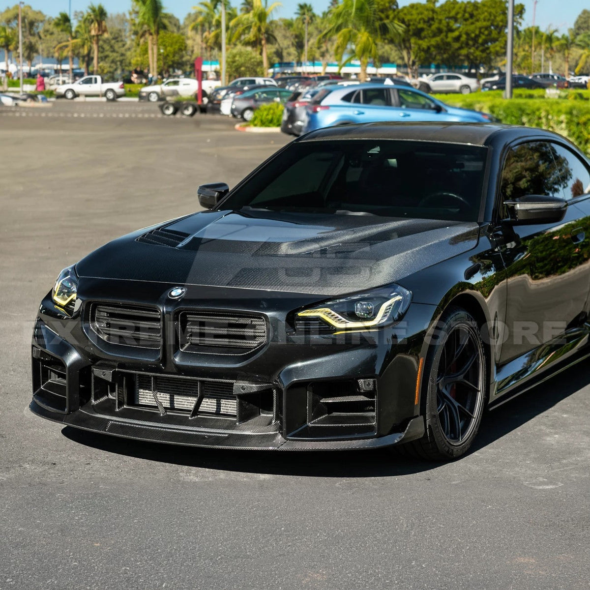 2023-Up BMW G87 M2 | V Style CARBON FIBER Front Vented Heat Extraction Hood image 5