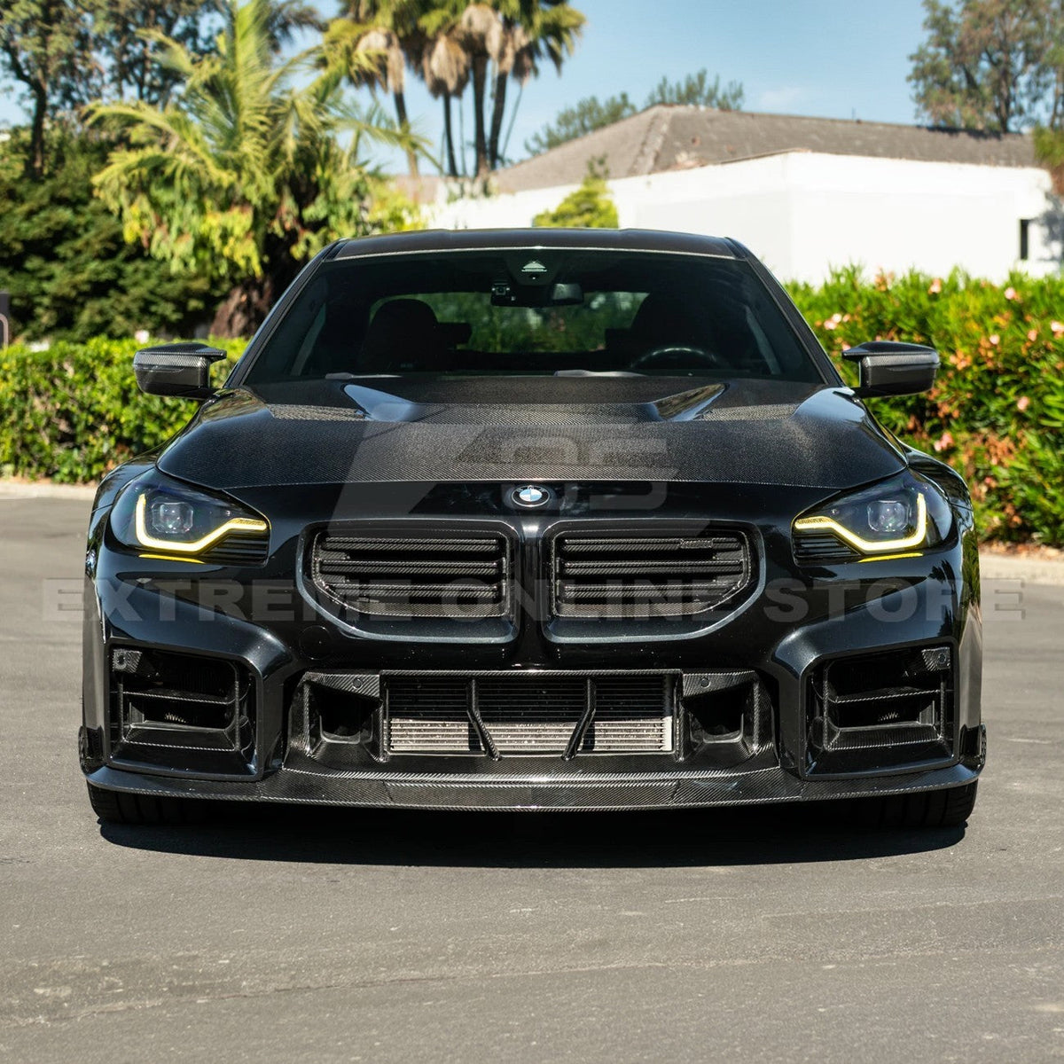 2023-Up BMW G87 M2 | V Style CARBON FIBER Front Vented Heat Extraction Hood image 7