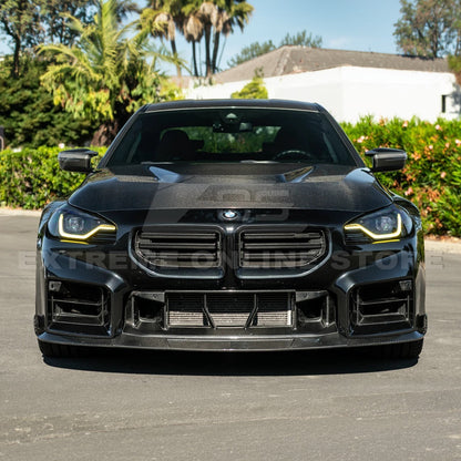 2023-Up BMW G87 M2 | V Style CARBON FIBER Front Vented Heat Extraction Hood image 7