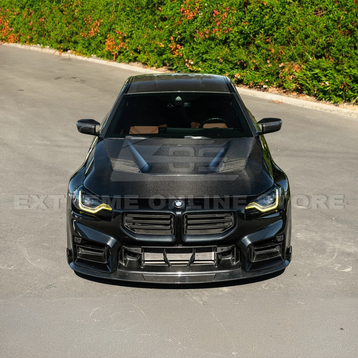 2023-Up BMW G87 M2 | V Style CARBON FIBER Front Vented Heat Extraction Hood image 6