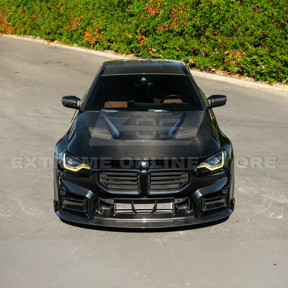 2023-Up BMW G87 M2 | V Style CARBON FIBER Front Vented Heat Extraction Hood image 6