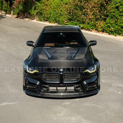 2023-Up BMW G87 M2 | TR Style 3PCS Dry Carbon Fiber Front Bumper Splitter Lip image 7
