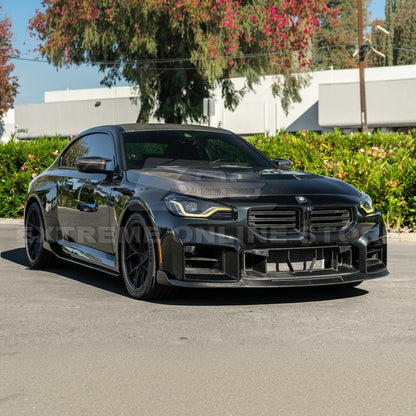 2023-Up BMW G87 M2 | TR Style 3PCS Dry Carbon Fiber Front Bumper Splitter Lip image 8