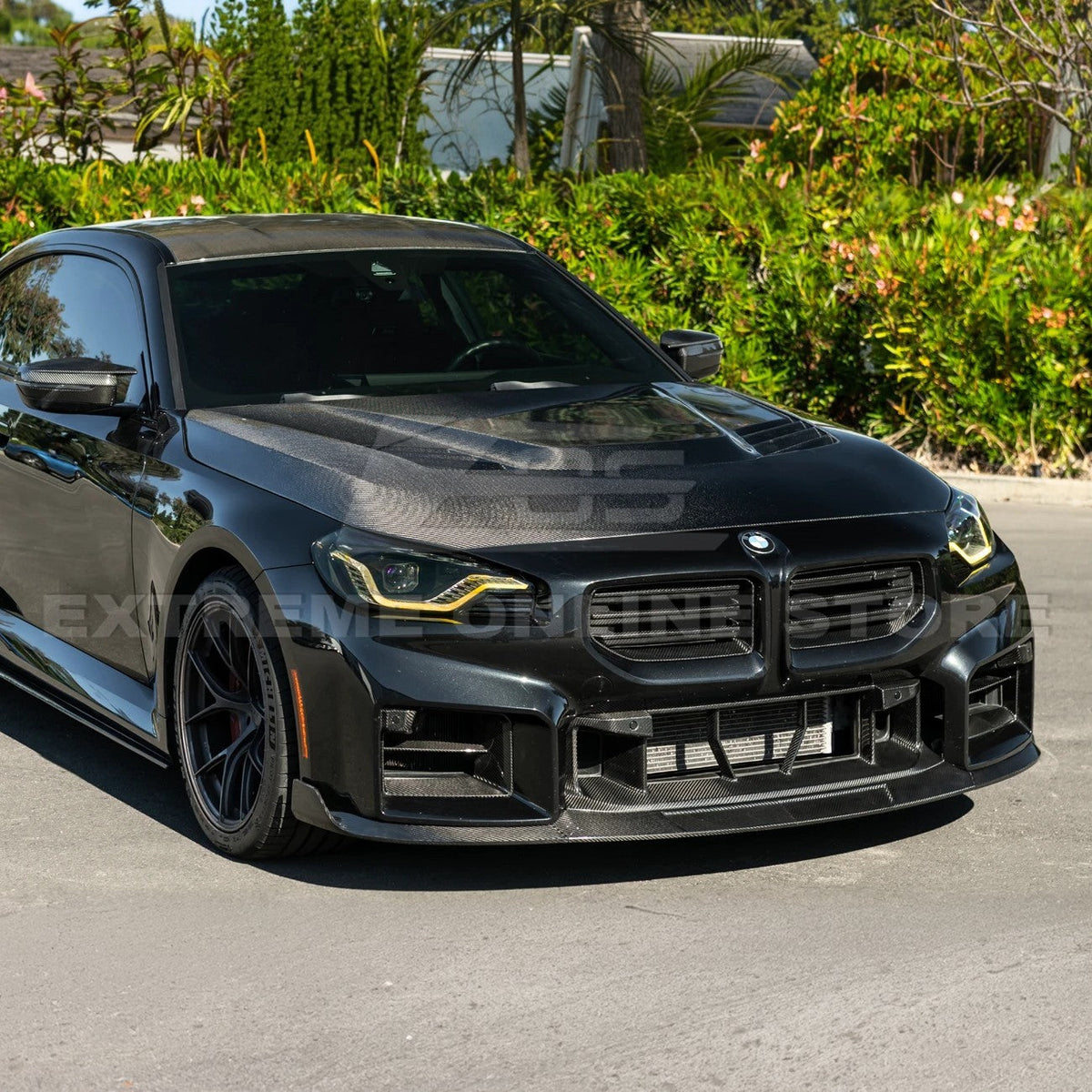2023-Up BMW G87 M2 | V Style CARBON FIBER Front Vented Heat Extraction Hood image 9