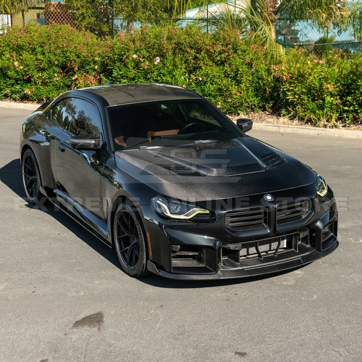 2023-Up BMW G87 M2 | V Style CARBON FIBER Front Vented Heat Extraction Hood image 8