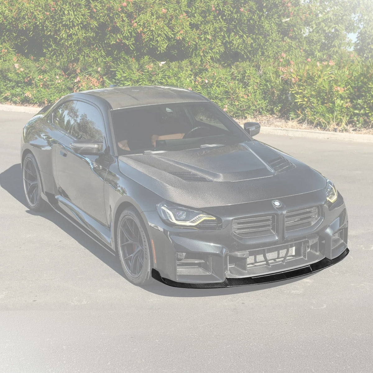2023-Up BMW G87 M2 | TR Style 3PCS Dry Carbon Fiber Front Bumper Splitter Lip image 3