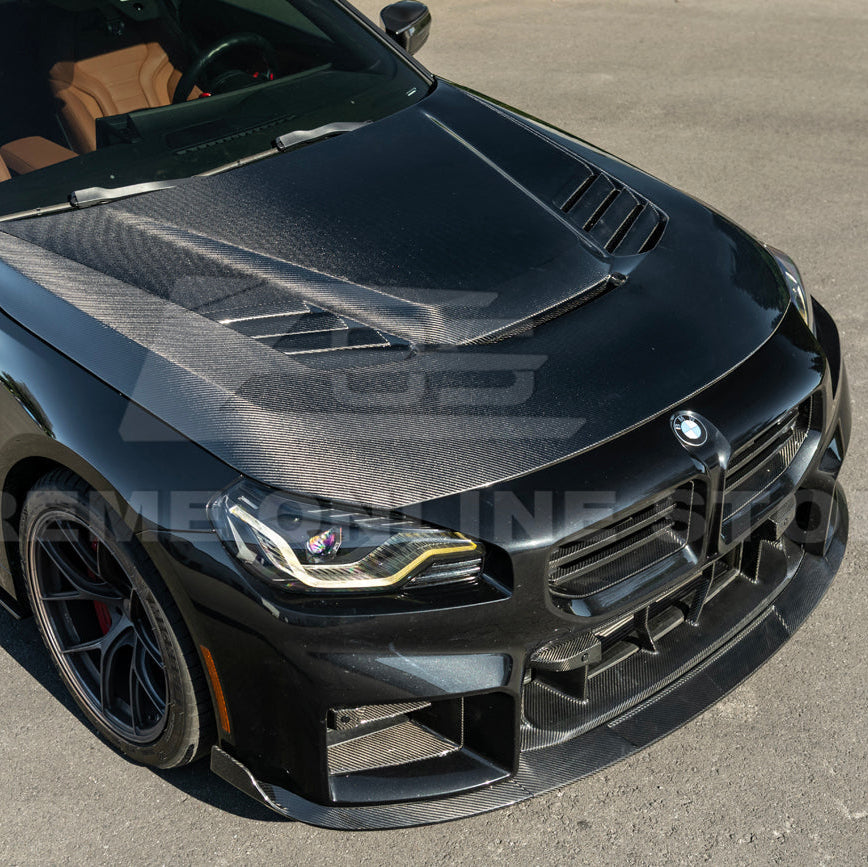 2023-Up BMW G87 M2 | TR Style 3PCS Dry Carbon Fiber Front Bumper Splitter Lip image 10