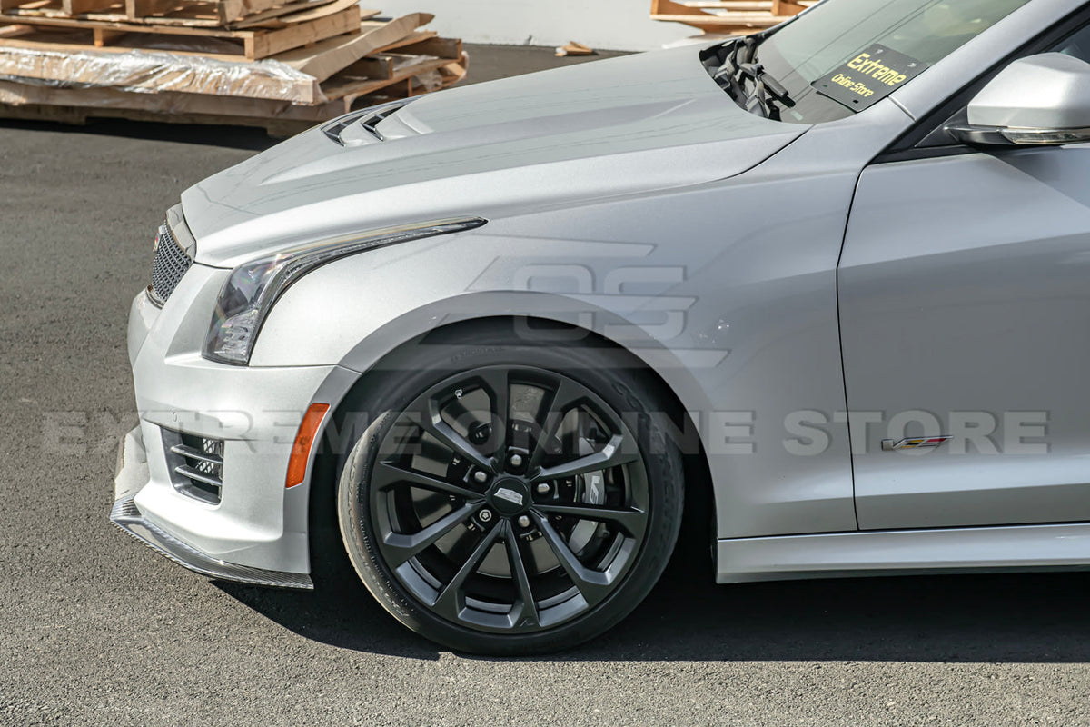 2016-19 Cadillac ATS-V Track Package Dry carbon Fiber Front Lip Side Wheel Arch image 19
