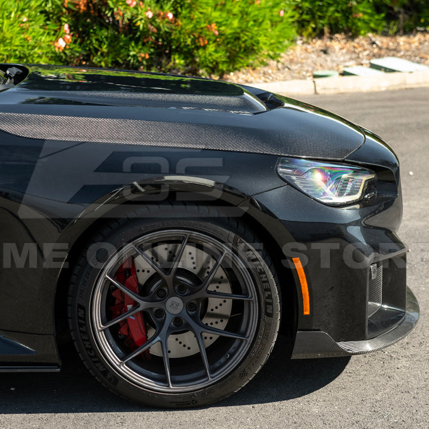 2023-Up BMW G87 M2 | TR Style 3PCS Dry Carbon Fiber Front Bumper Splitter Lip image 11