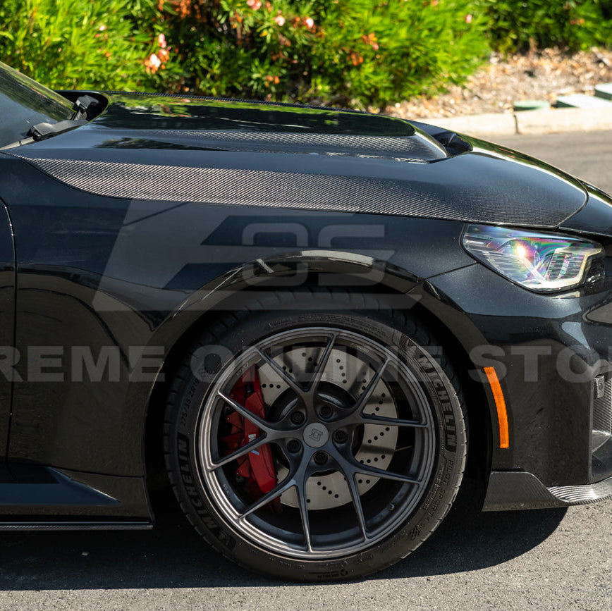 2023-Up BMW G87 M2 | V Style CARBON FIBER Front Vented Heat Extraction Hood image 10