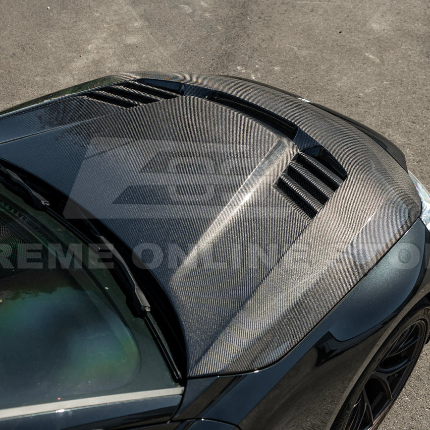2023-Up BMW G87 M2 | V Style CARBON FIBER Front Vented Heat Extraction Hood image 12