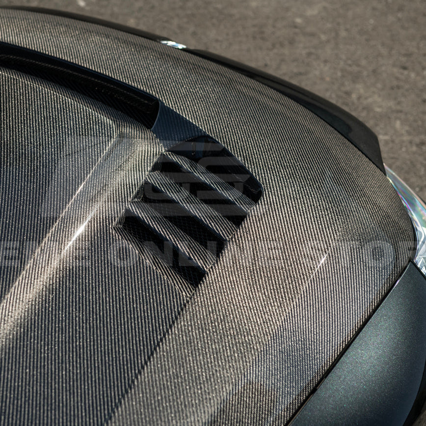 2023-Up BMW G87 M2 | V Style CARBON FIBER Front Vented Heat Extraction Hood image 13