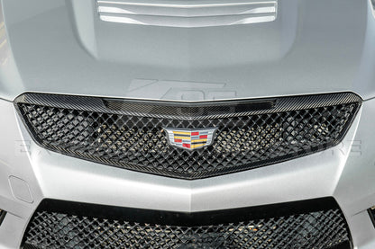 2016-19 Cadillac ATS-V DRY Carbon Fiber Front Grille Trim Insert image 6
