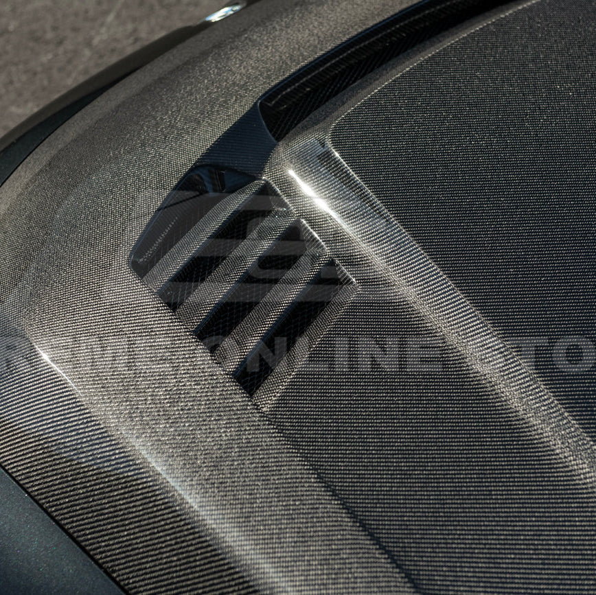 2023-Up BMW G87 M2 | V Style CARBON FIBER Front Vented Heat Extraction Hood image 25