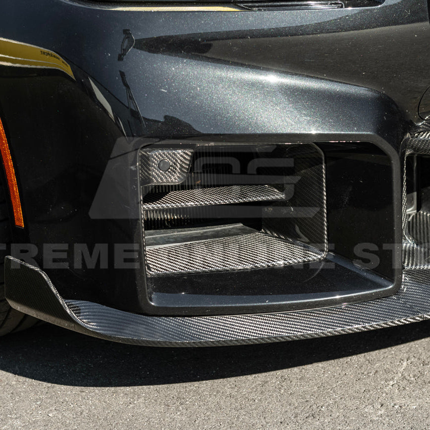 2023-Up BMW G87 M2 | TR Style 3PCS Dry Carbon Fiber Front Bumper Splitter Lip image 13